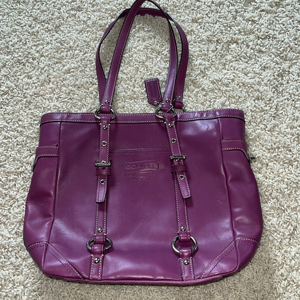 Coach purple shoulder bag